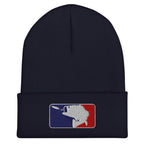 Navy baseball fishing beanie – embroidered funny hat for fishermen who fish year round