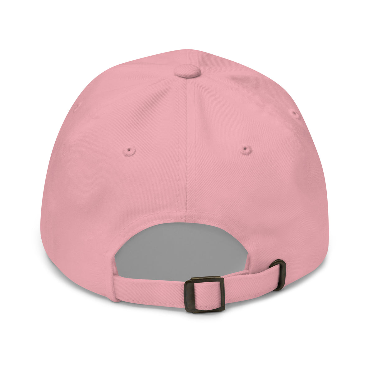 Camo bow pink dad hat back view – adjustable antique buckle strap