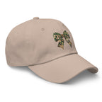 Stone camo bow dad hat side view – women's outdoor hunting cap