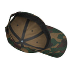 Deer crossing sign green camo dad hat interior view