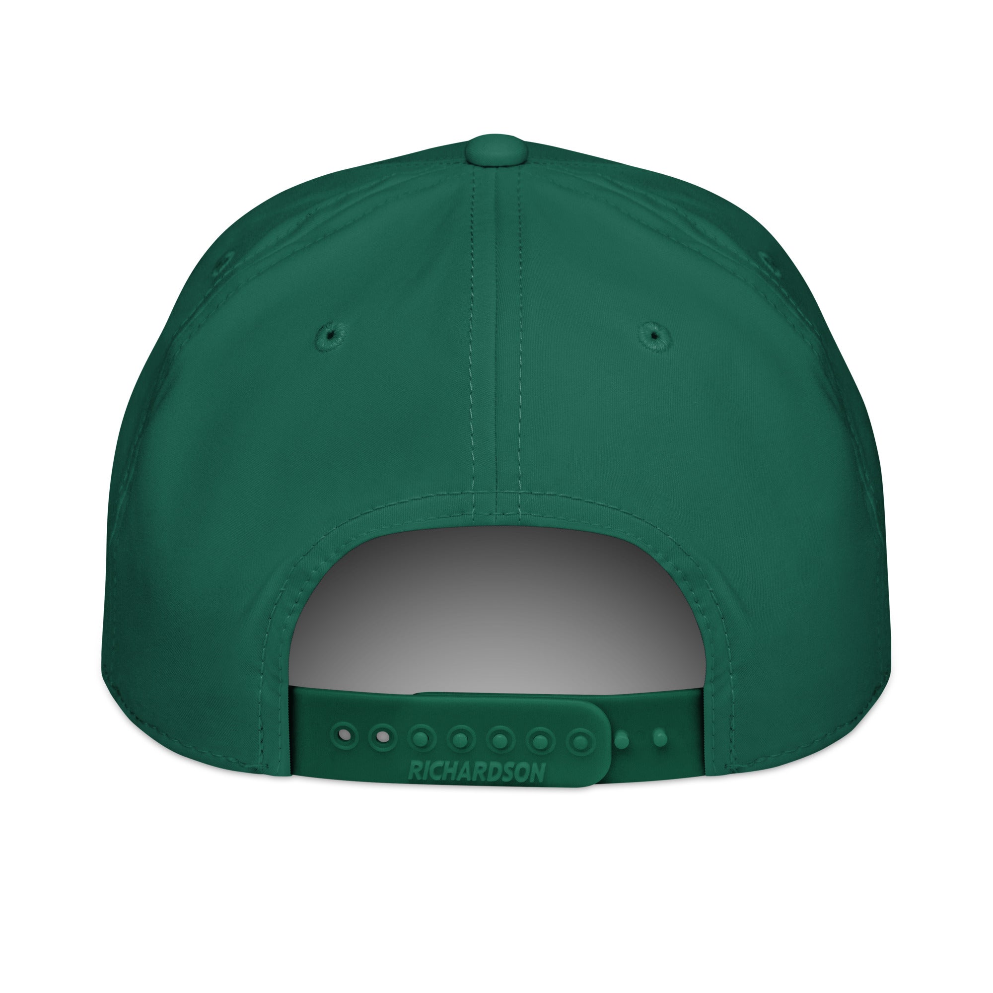 Deer crossing sign kelly green rope hat with white rope back view – adjustable snapback