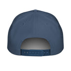 Deer crossing sign light blue rope hat with white rope back view – adjustable snapback