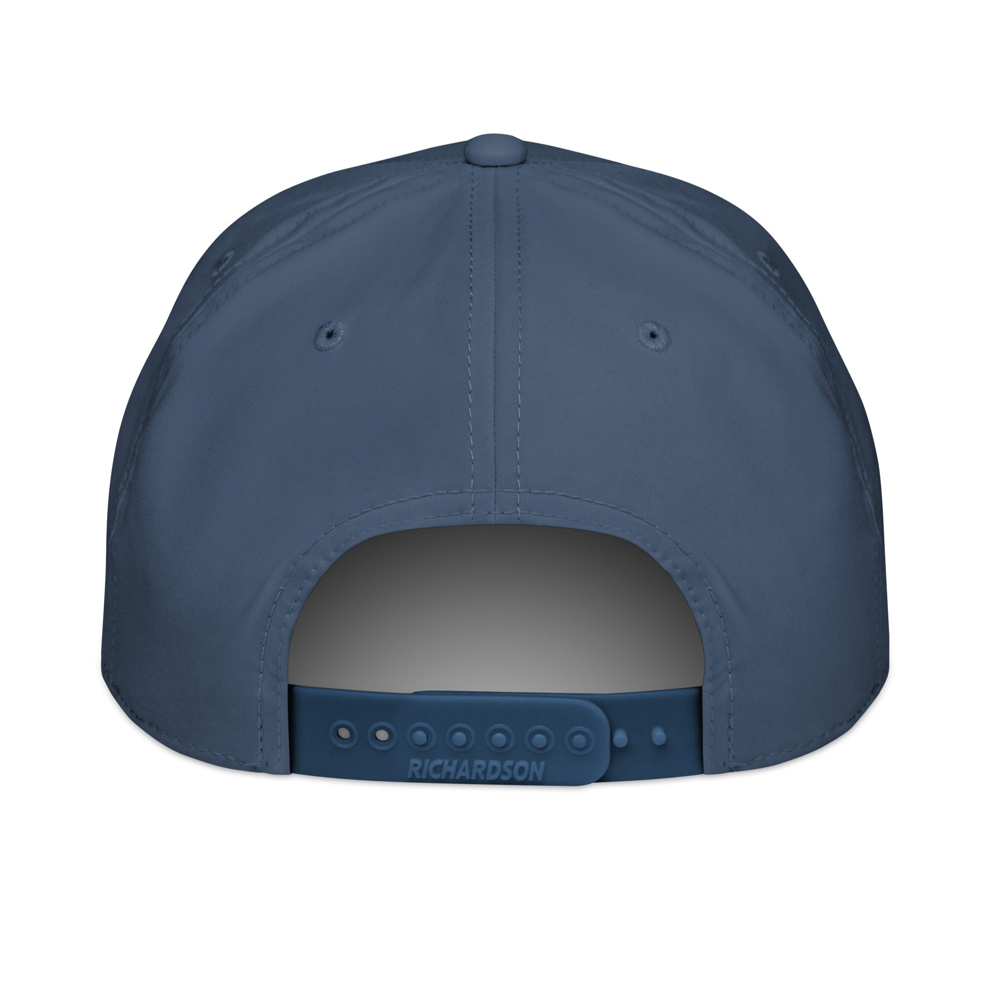 Deer crossing sign light blue rope hat with white rope back view – adjustable snapback