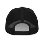 Duck Mullet black trucker hat back view – adjustable snapback closure