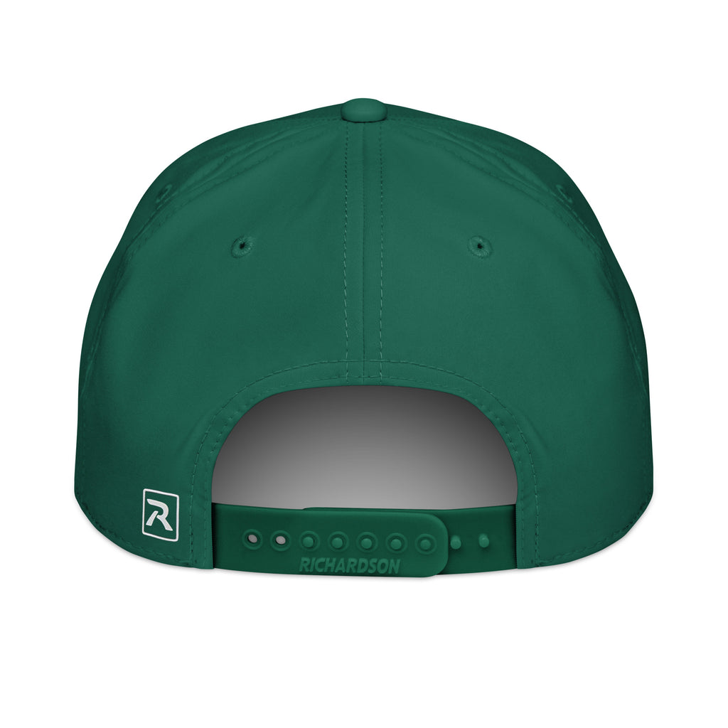 Hiking is just walking where you might die kelly green rope hat back view – adjustable snapback closure