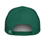 Hiking is just walking where you might die kelly green rope hat back view – adjustable snapback closure