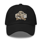 Local Boy printed black dad hat front view – duck hunting outdoor cap