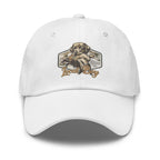 Local Boy printed white dad hat front view – duck hunting outdoor cap