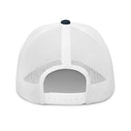 May the Forest Be With You navy white mesh trucker hat back view – adjustable snapback closure