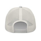 Mountain Dude silver trucker hat back view – adjustable snapback closure