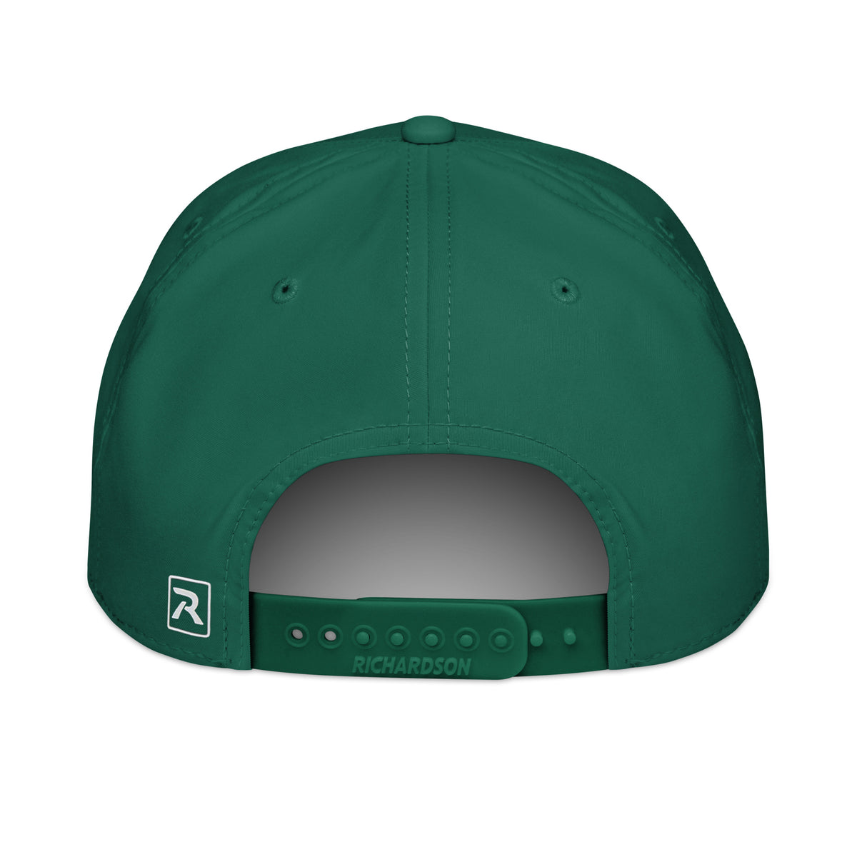No Hunting Today kelly green rope hat with white rope back view – adjustable snapback closure