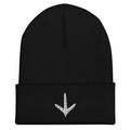 Turkey track embroidered black beanie – turkey hunting winter hat for serious hunters
