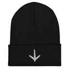 Turkey track embroidered black beanie – turkey hunting winter hat for serious hunters