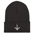 Dark gray turkey track beanie – embroidered winter hunting hat for spring turkey season