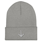 Gray heather turkey track beanie – embroidered winter hat for men and women turkey hunters