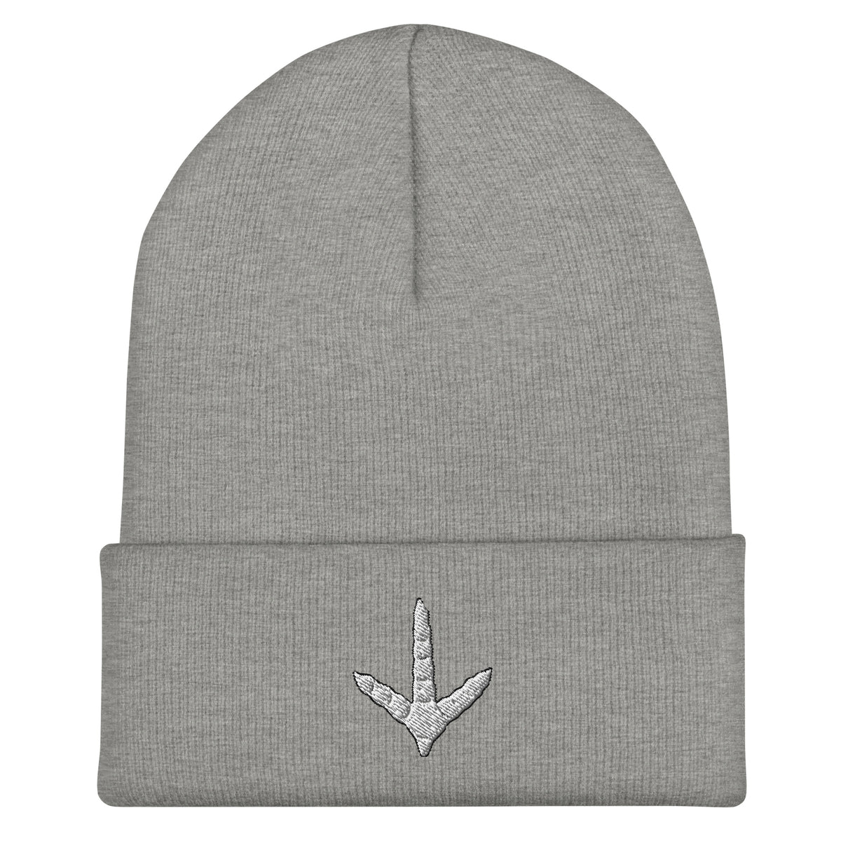 Gray heather turkey track beanie – embroidered winter hat for men and women turkey hunters