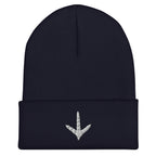 Navy turkey track embroidered beanie – cold weather hat for turkey hunters